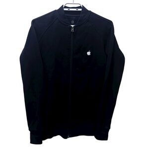 Apple Branded Black Full Zip Jacket Size Medium | Rare Collectible Uniform